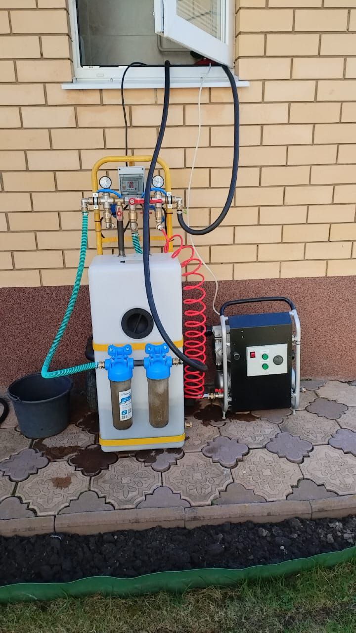 Промывка системы отопления и котлов